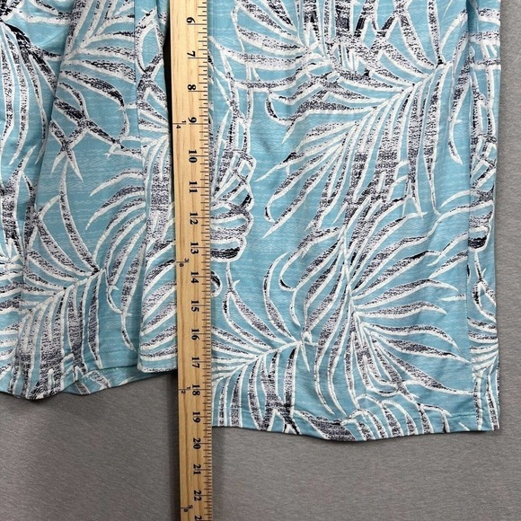 Clara Sun Woo Jumpsuit Wide Leg Crop Small Blue Tropical Palms Pockets - Picture 12 of 16